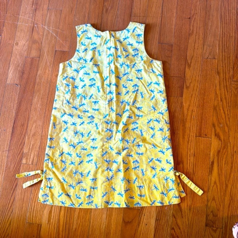 12 Lilly Pulitzer Girl Dragonfly Vibrant Yellow Shift Hidden Lilly Dress Vintage - Picture 3 of 8